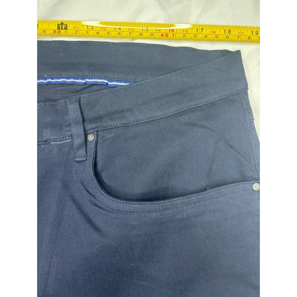 FootJoy Men's 38x32 Sueded Cotton Twill Stretch‎ 5-Pockets Navy Blue Pants NWT